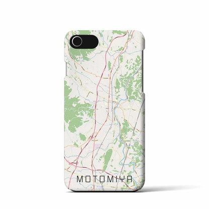 【本宮（福島県）】地図柄iPhoneケース（バックカバータイプ）