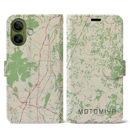 【本宮（福島県）】地図柄iPhoneケース（手帳タイプ）