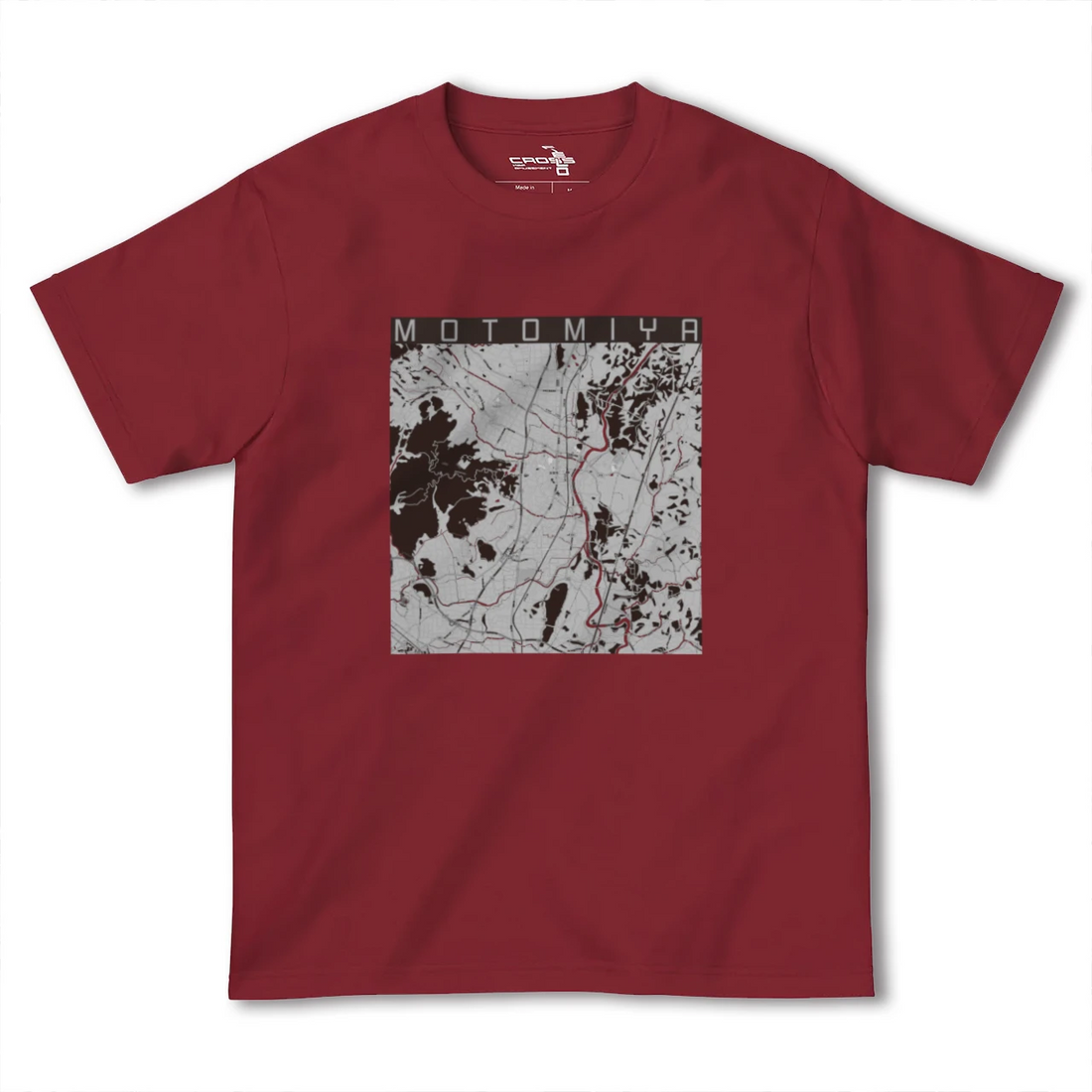 【本宮(福島県)(福島県)】地図柄ヘビーウェイトTシャツ