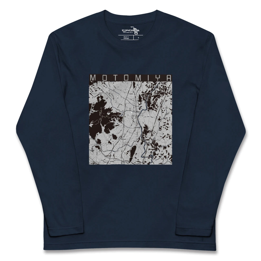 【本宮（福島県）（福島県）】地図柄ロングスリーブTシャツ
