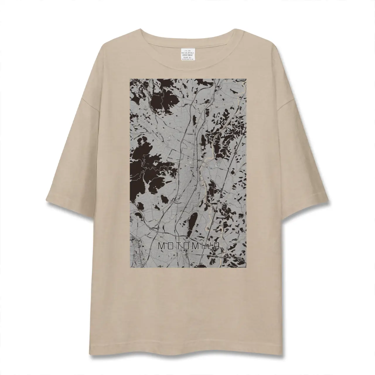 【本宮（福島県）（福島県）】地図柄ビッグシルエットTシャツ