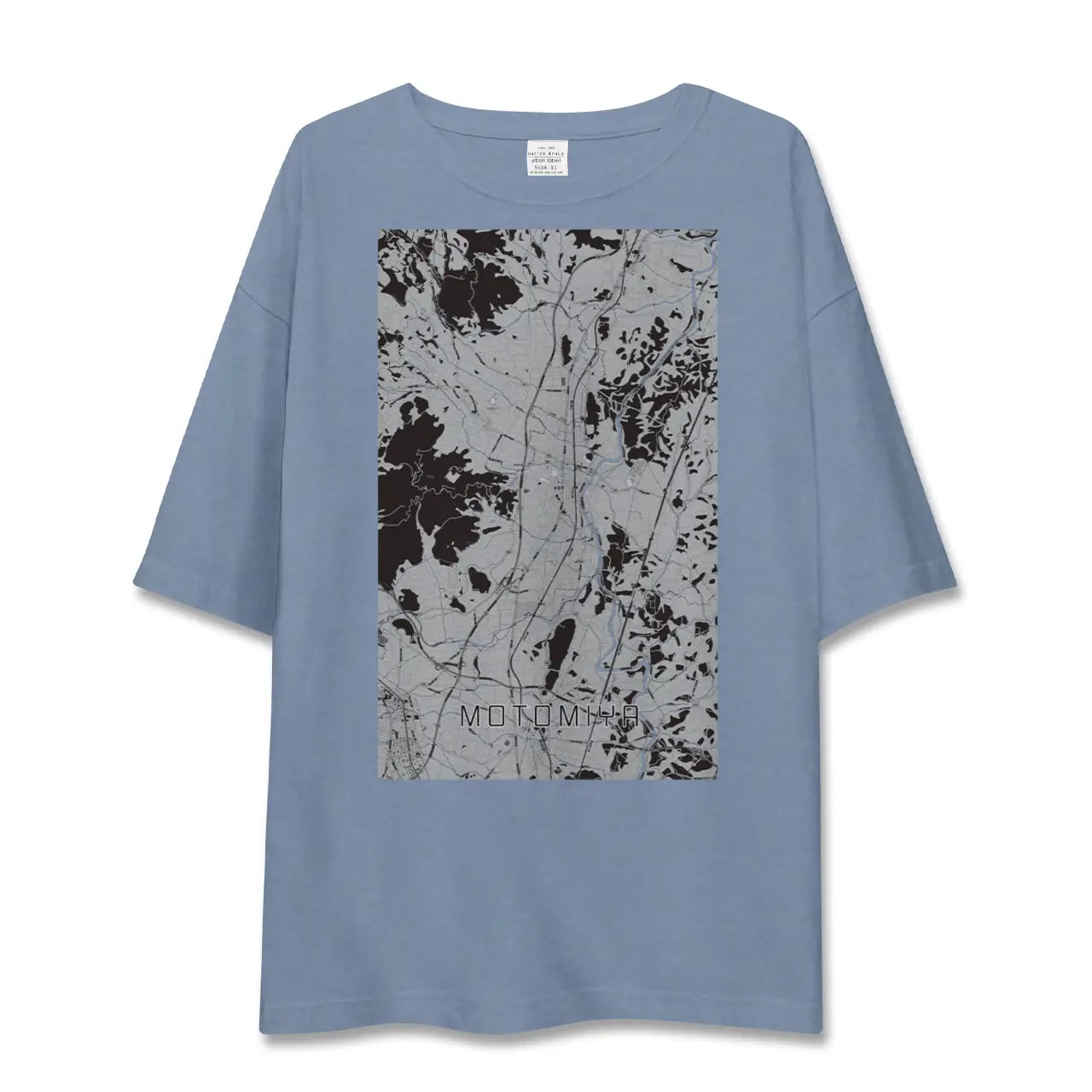 【本宮（福島県）（福島県）】地図柄ビッグシルエットTシャツ