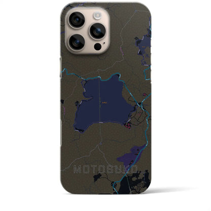 【本栖湖（山梨県）】地図柄iPhoneケース（バックカバータイプ）