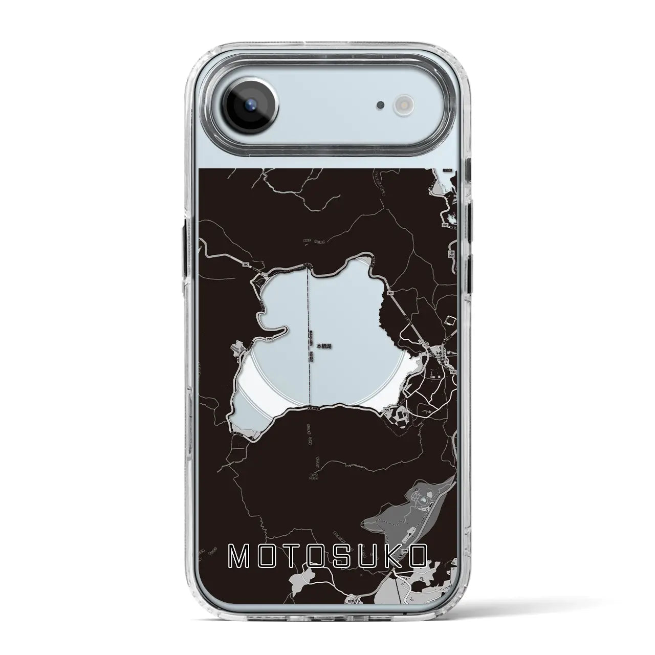 【本栖湖（山梨県）】地図柄iPhoneケース（MagSafeタイプ）