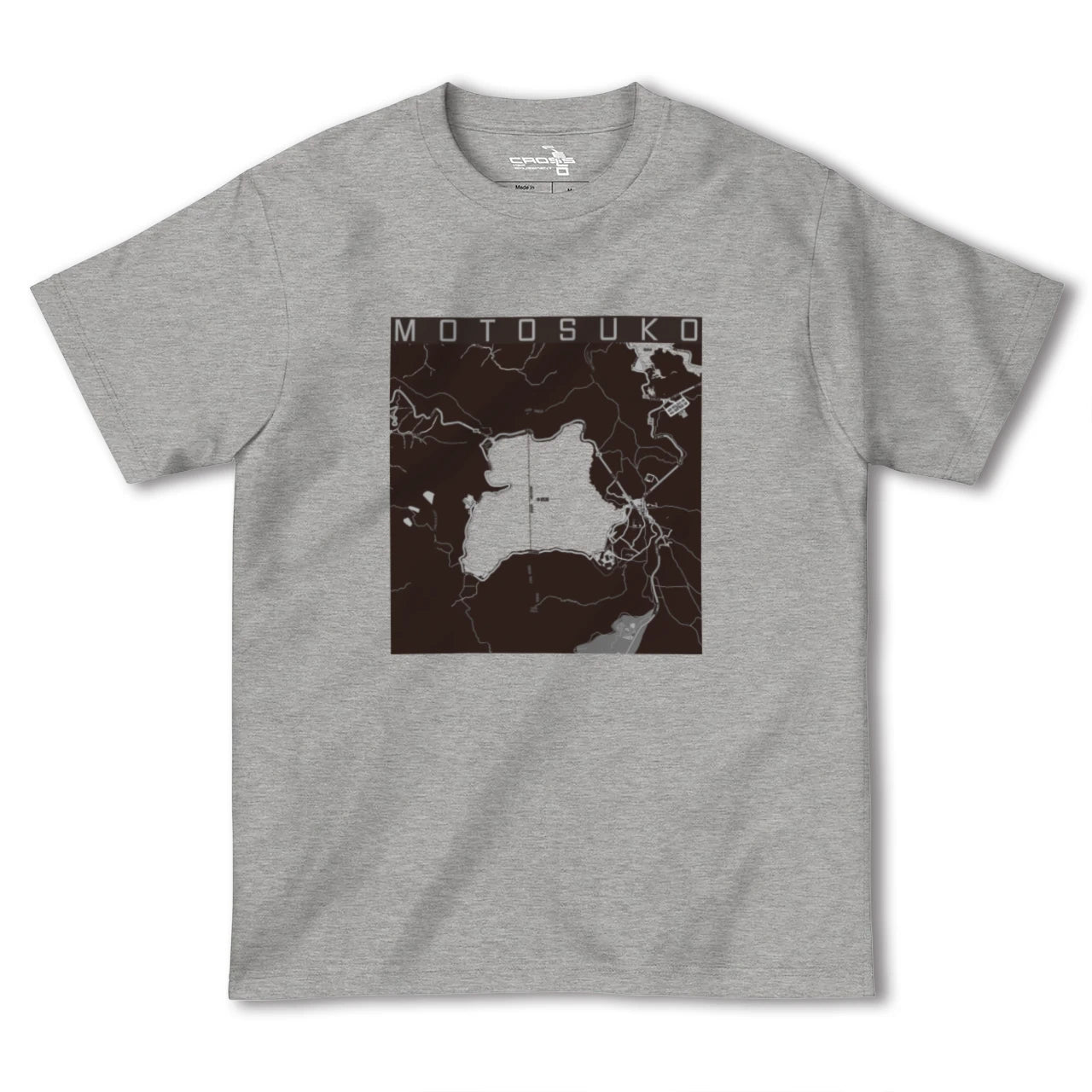 【本栖湖（山梨県）】地図柄ヘビーウェイトTシャツ