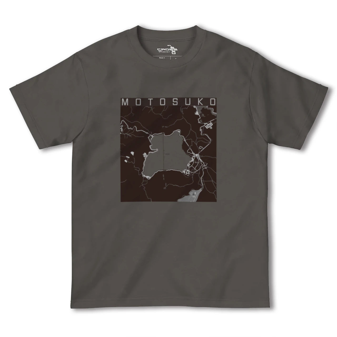 【本栖湖（山梨県）】地図柄ヘビーウェイトTシャツ