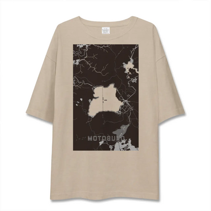 【本栖湖（山梨県）】地図柄ビッグシルエットTシャツ