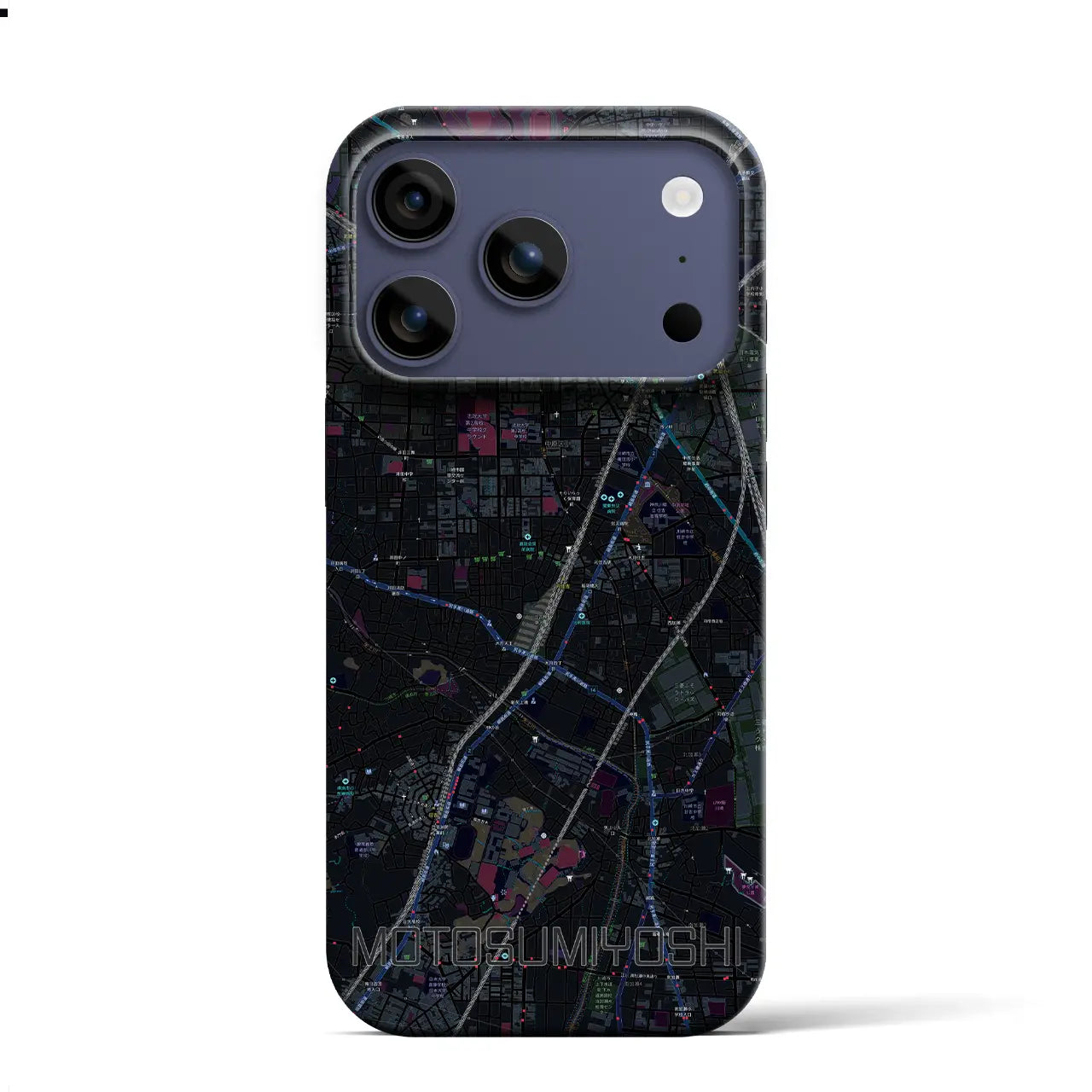 【元住吉（神奈川県）】地図柄iPhoneケース（バックカバータイプ）