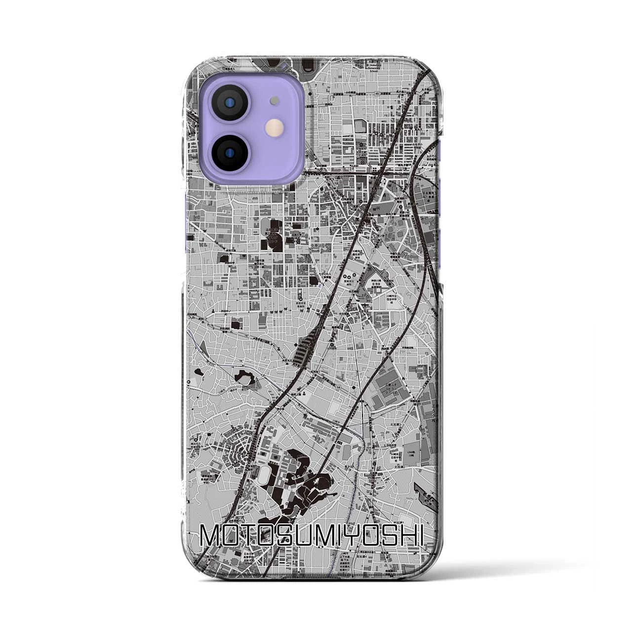 【元住吉（神奈川県）】地図柄iPhoneケース（クリアタイプ）