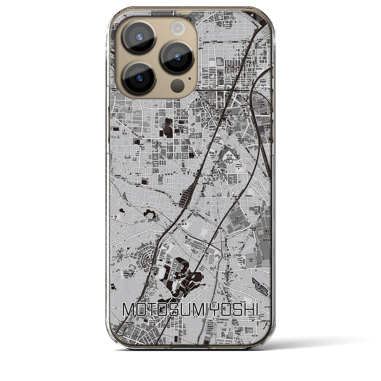 【元住吉（神奈川県）】地図柄iPhoneケース（クリアタイプ）