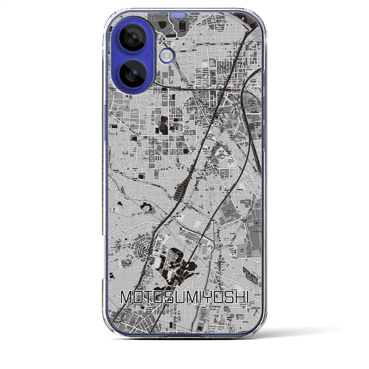 【元住吉（神奈川県）】地図柄iPhoneケース（クリアタイプ）