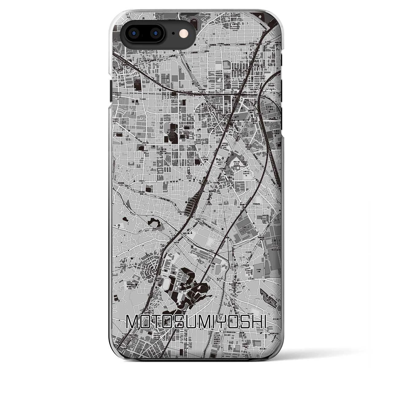 【元住吉（神奈川県）】地図柄iPhoneケース（クリアタイプ）