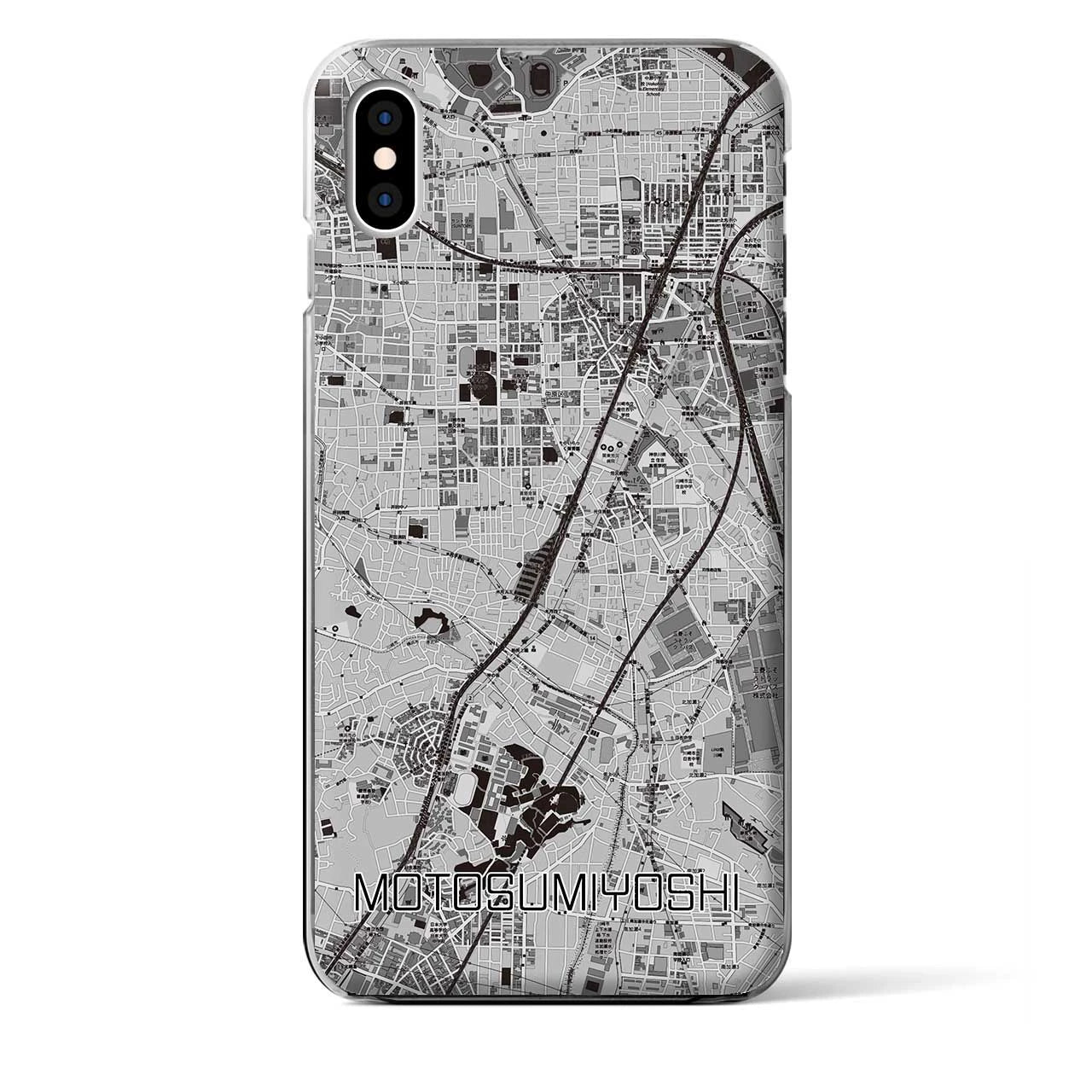 【元住吉（神奈川県）】地図柄iPhoneケース（クリアタイプ）