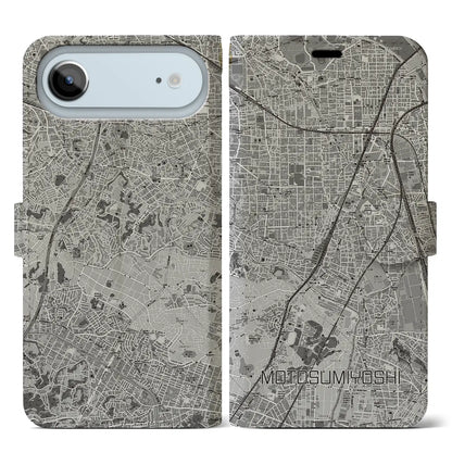 【元住吉（神奈川県）】地図柄iPhoneケース（手帳タイプ）