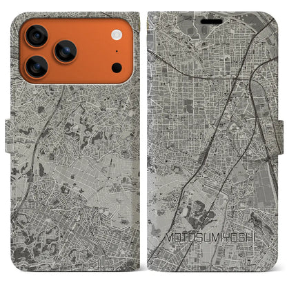 【元住吉（神奈川県）】地図柄iPhoneケース（手帳タイプ）