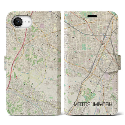 【元住吉（神奈川県）】地図柄iPhoneケース（手帳タイプ）