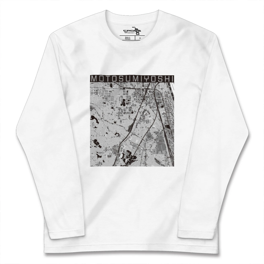 【元住吉(神奈川県)】地図柄ロングスリーブTシャツ