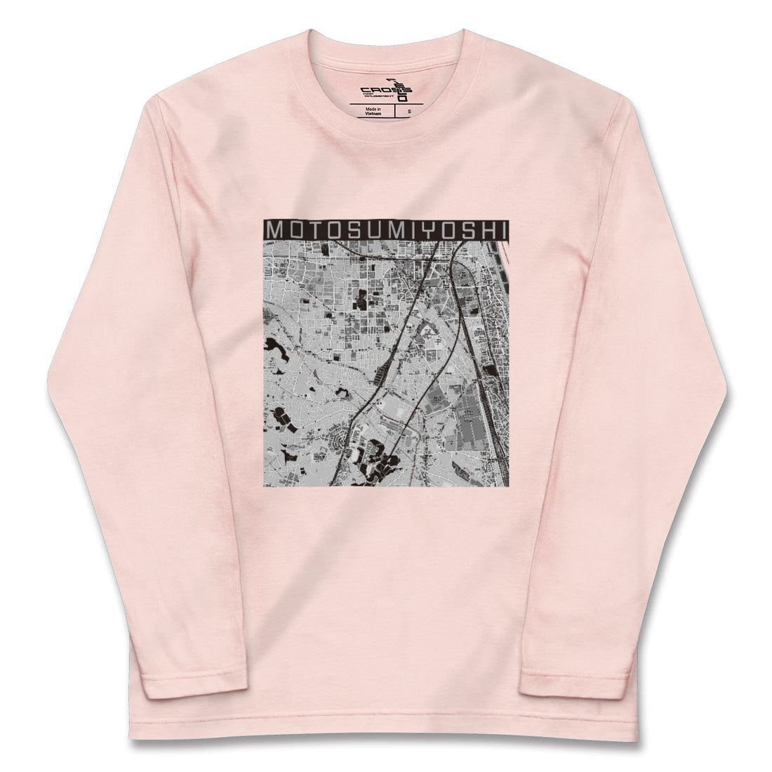 【元住吉(神奈川県)】地図柄ロングスリーブTシャツ