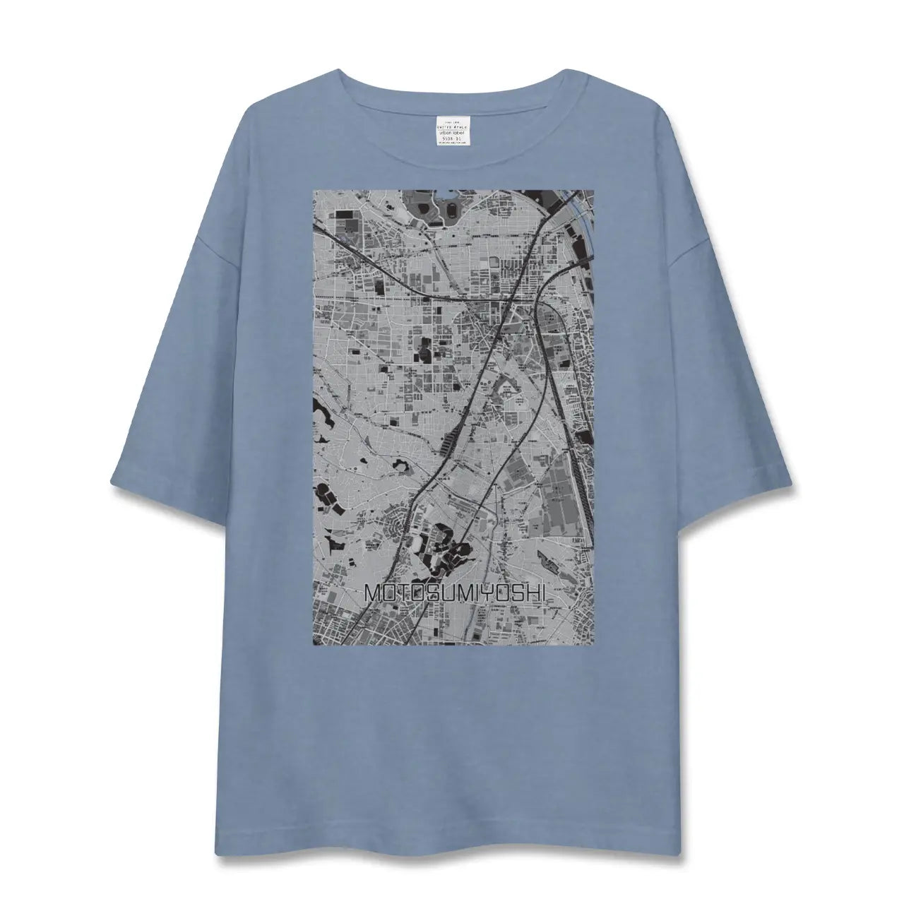 【元住吉（神奈川県）】地図柄ビッグシルエットTシャツ