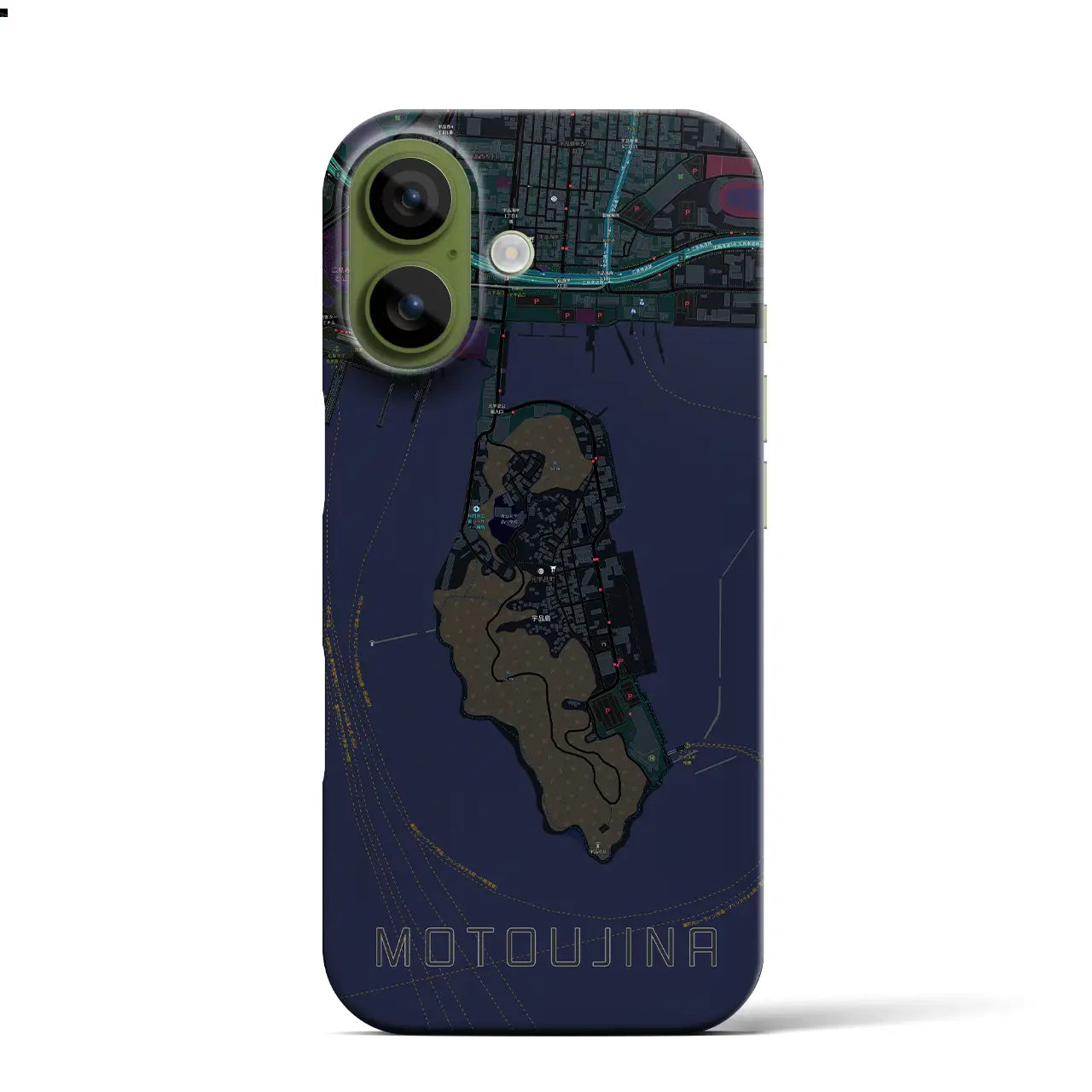 【元宇品（広島県）】地図柄iPhoneケース（バックカバータイプ）