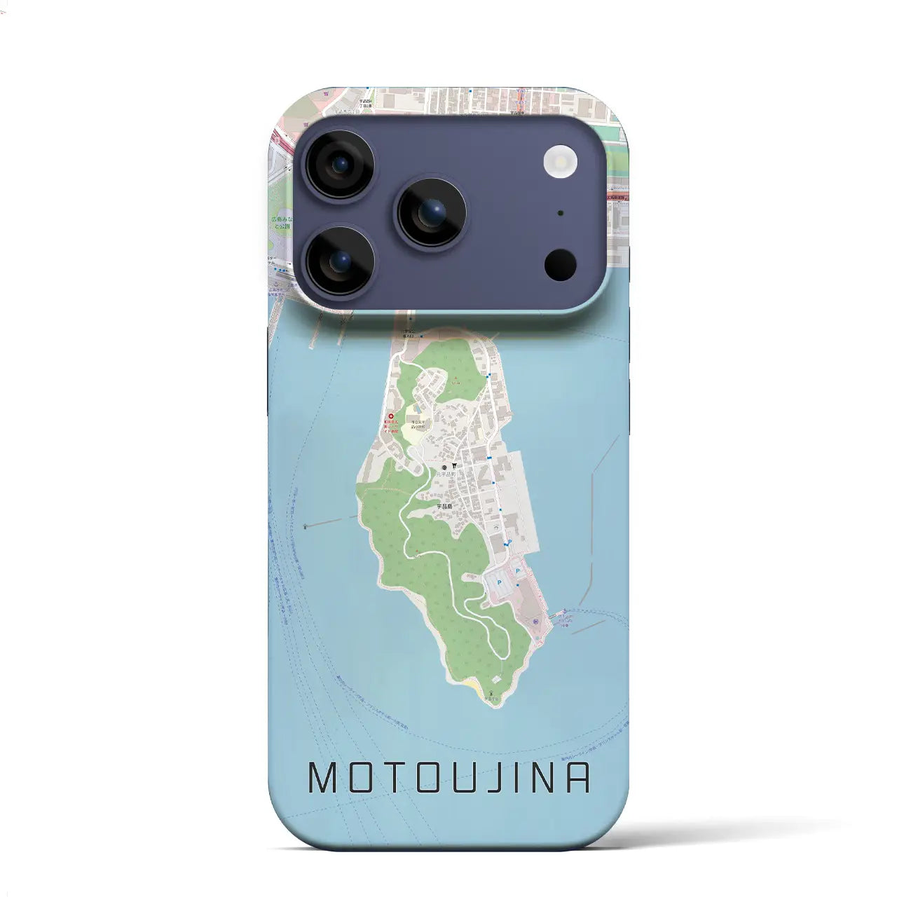 【元宇品（広島県）】地図柄iPhoneケース（バックカバータイプ）