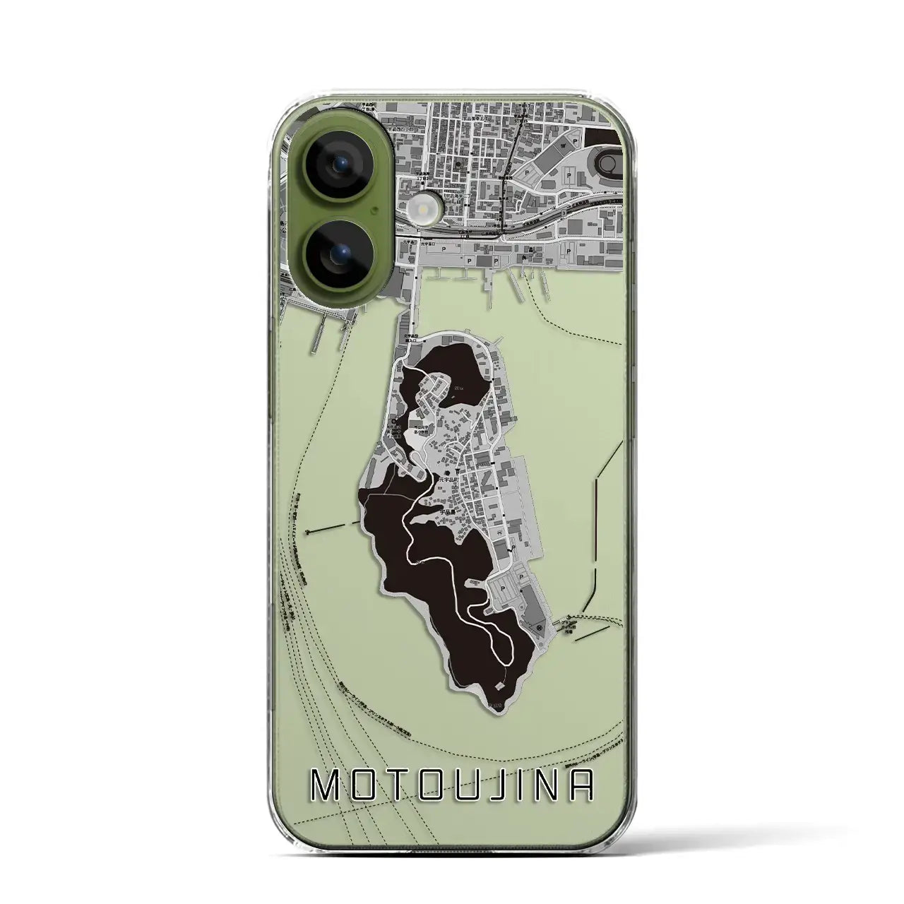 【元宇品（広島県）】地図柄iPhoneケース（クリアタイプ）