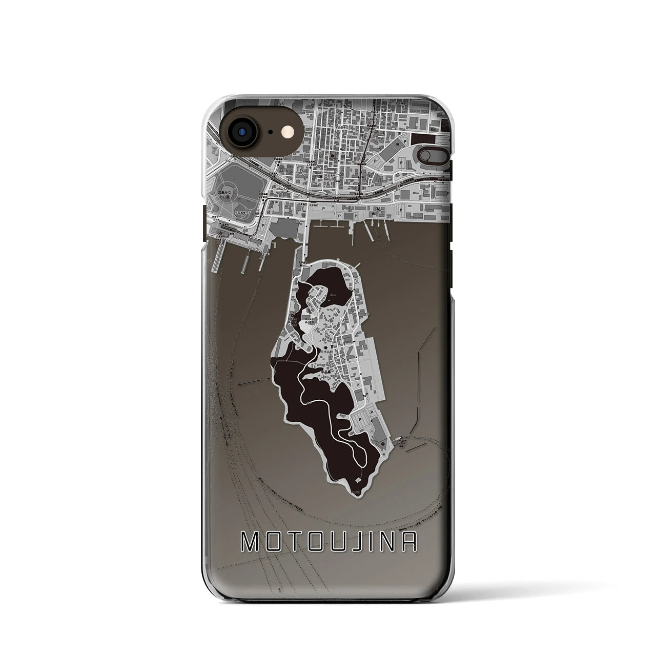 【元宇品（広島県）】地図柄iPhoneケース（クリアタイプ）