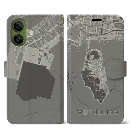 【元宇品（広島県）】地図柄iPhoneケース（手帳タイプ）