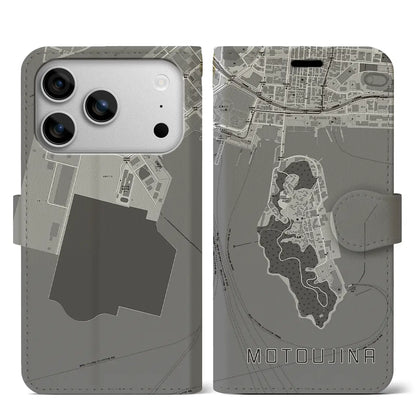 【元宇品（広島県）】地図柄iPhoneケース（手帳タイプ）