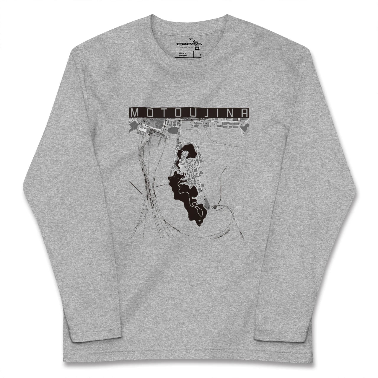 【元宇品（広島県）】地図柄ロングスリーブTシャツ
