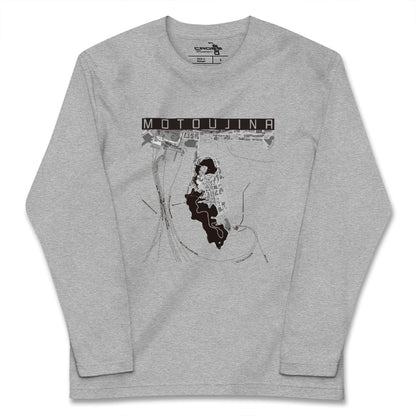 【元宇品（広島県）】地図柄ロングスリーブTシャツ