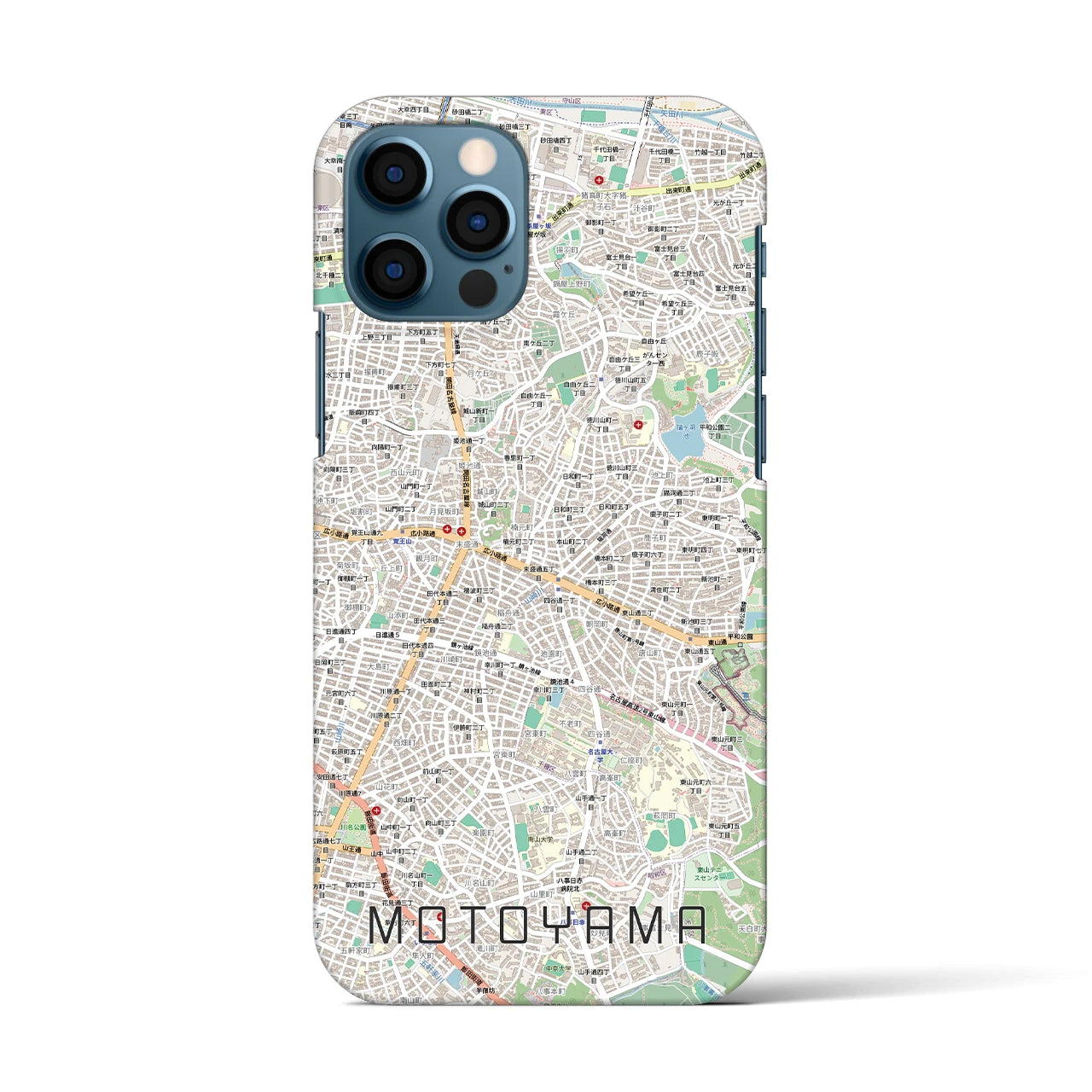 【本山（愛知県）】地図柄iPhoneケース（バックカバータイプ）