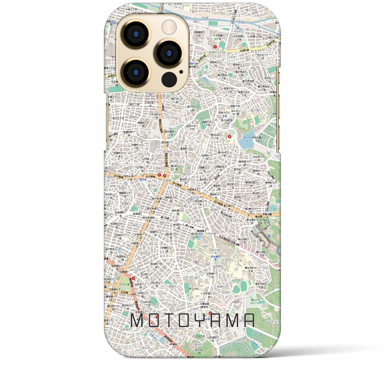 【本山（愛知県）】地図柄iPhoneケース（バックカバータイプ）
