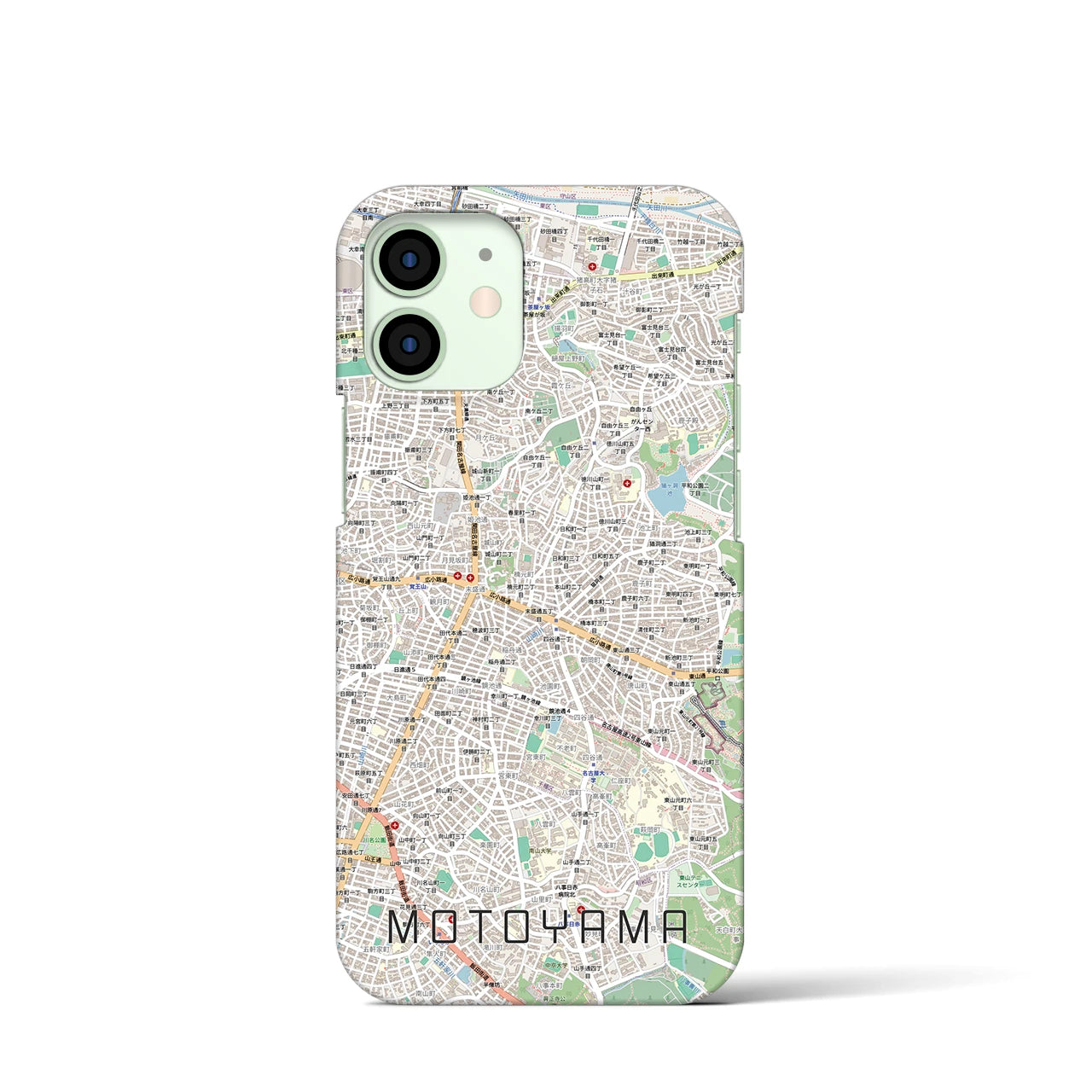 【本山（愛知県）】地図柄iPhoneケース（バックカバータイプ）