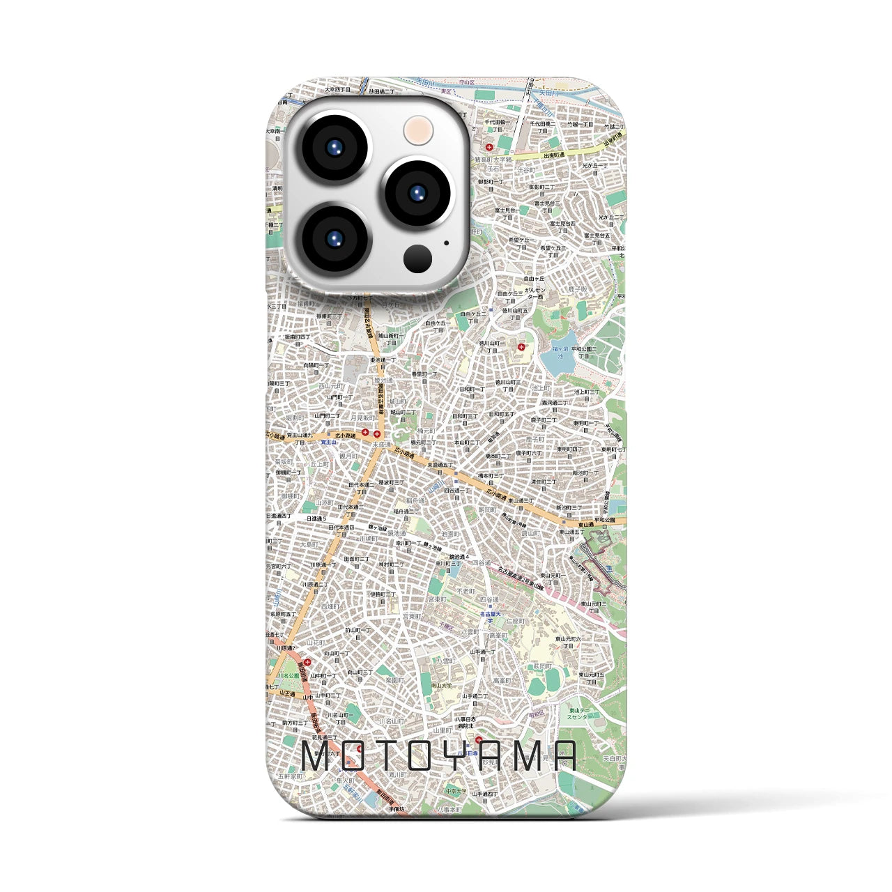【本山（愛知県）】地図柄iPhoneケース（バックカバータイプ）