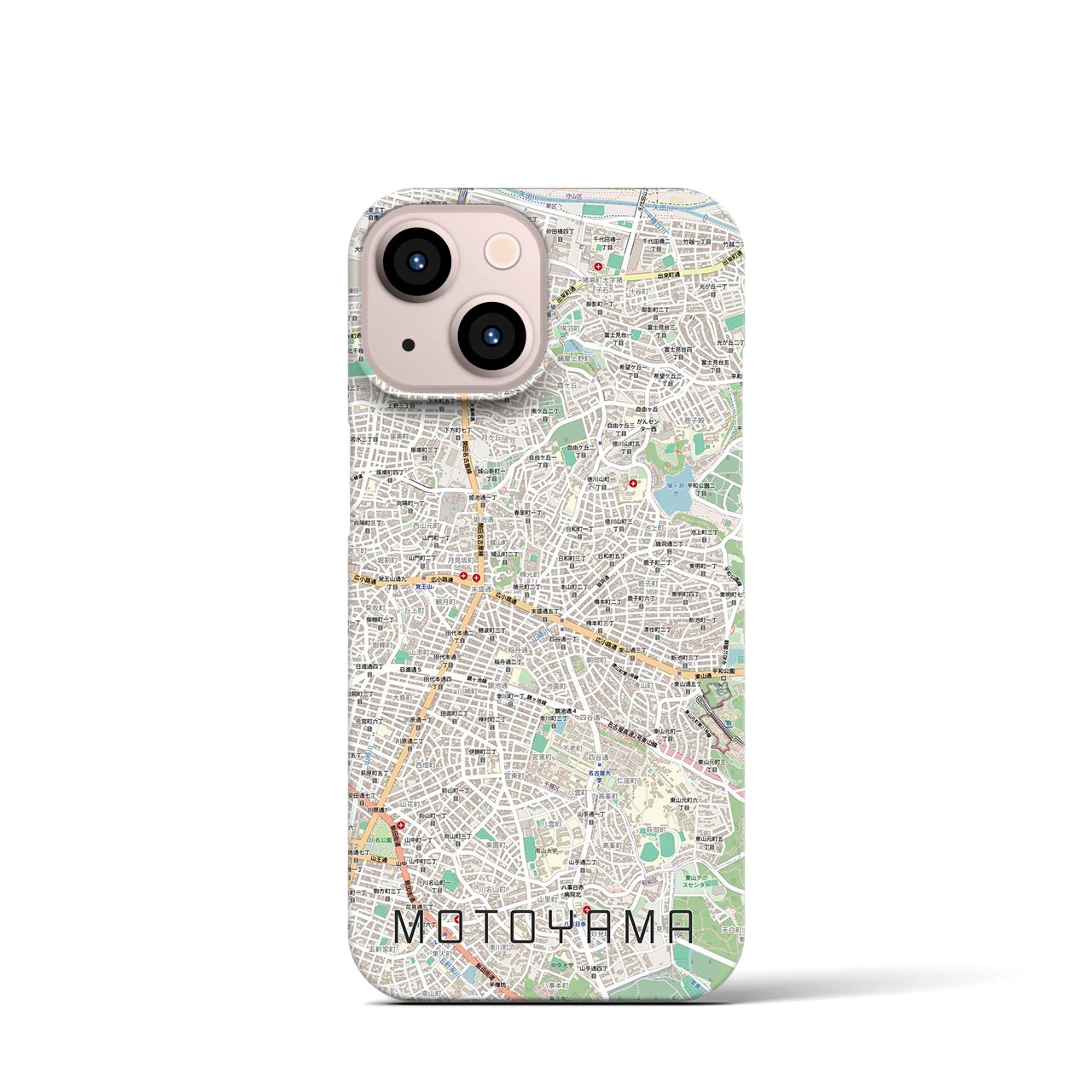 【本山（愛知県）】地図柄iPhoneケース（バックカバータイプ）