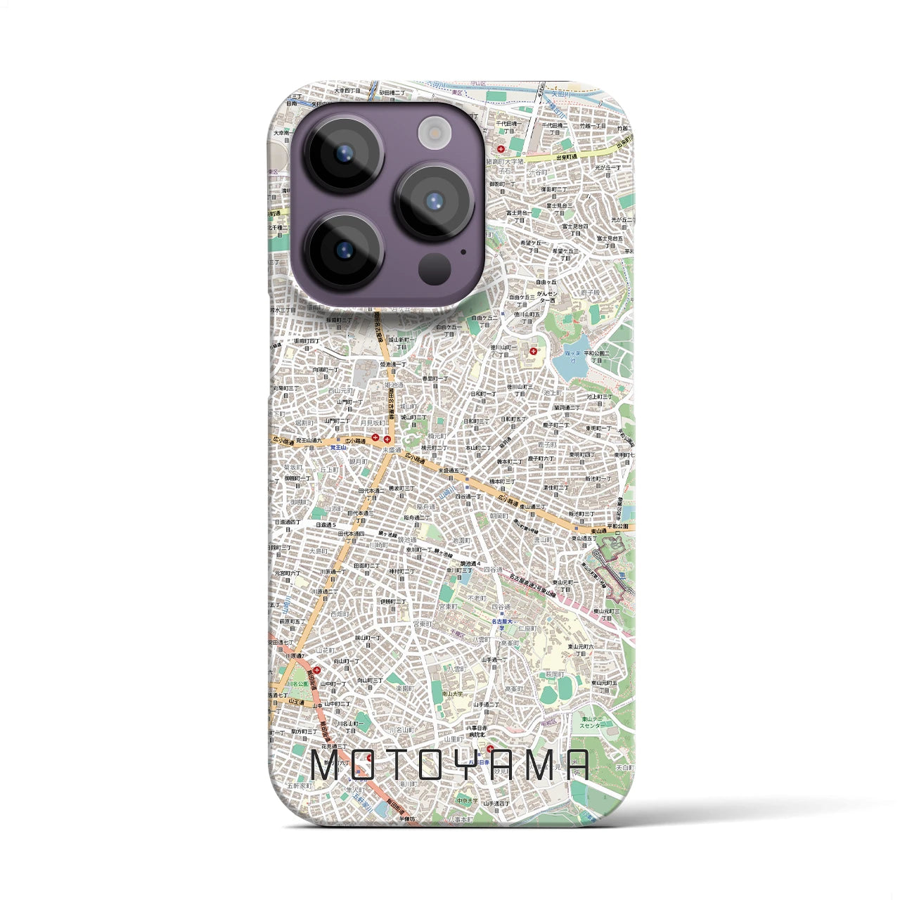 【本山（愛知県）】地図柄iPhoneケース（バックカバータイプ）