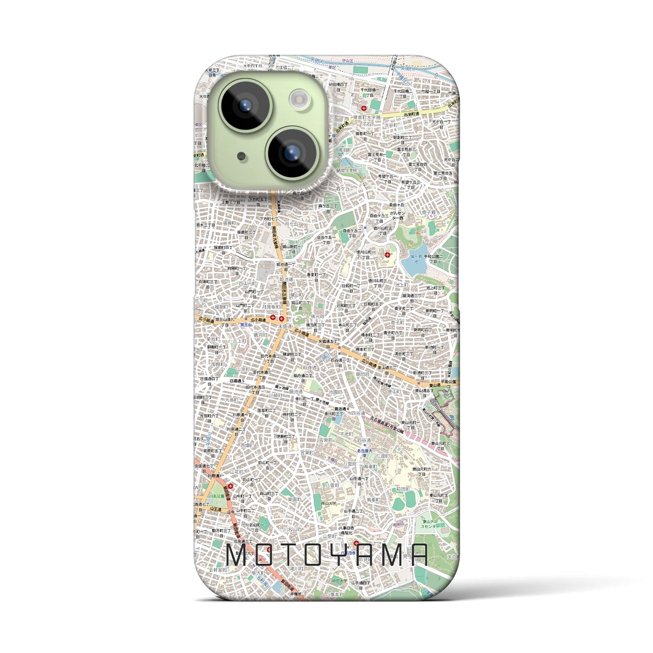 【本山（愛知県）】地図柄iPhoneケース（バックカバータイプ）