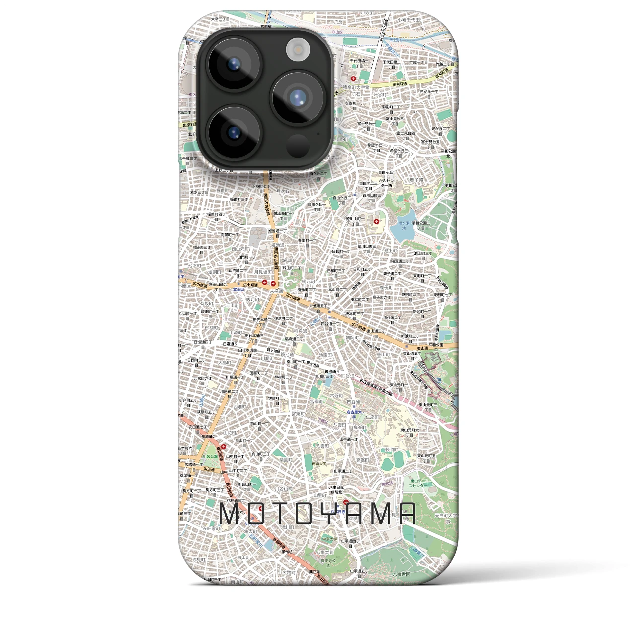 【本山（愛知県）】地図柄iPhoneケース（バックカバータイプ）
