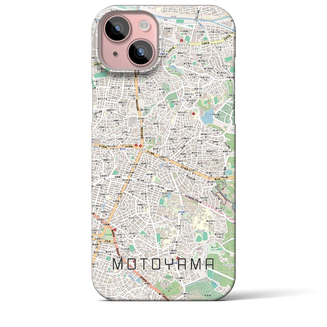 【本山（愛知県）】地図柄iPhoneケース（バックカバータイプ）