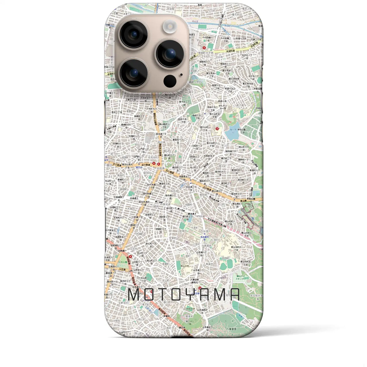 【本山（愛知県）】地図柄iPhoneケース（バックカバータイプ）