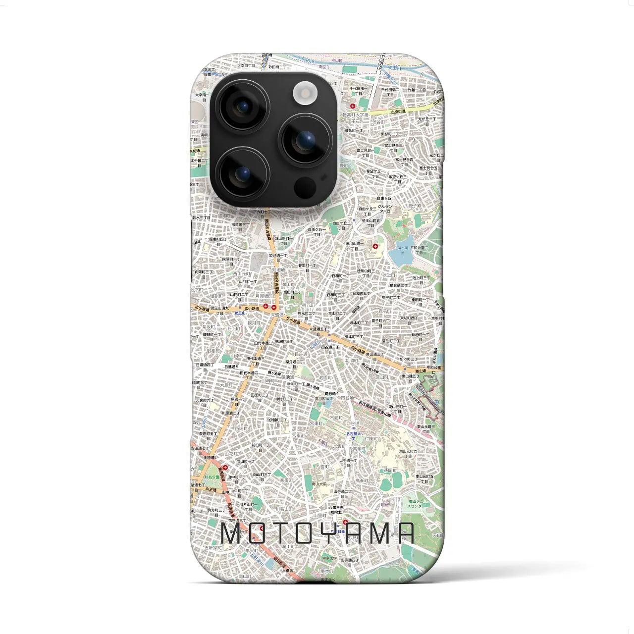 【本山（愛知県）】地図柄iPhoneケース（バックカバータイプ）