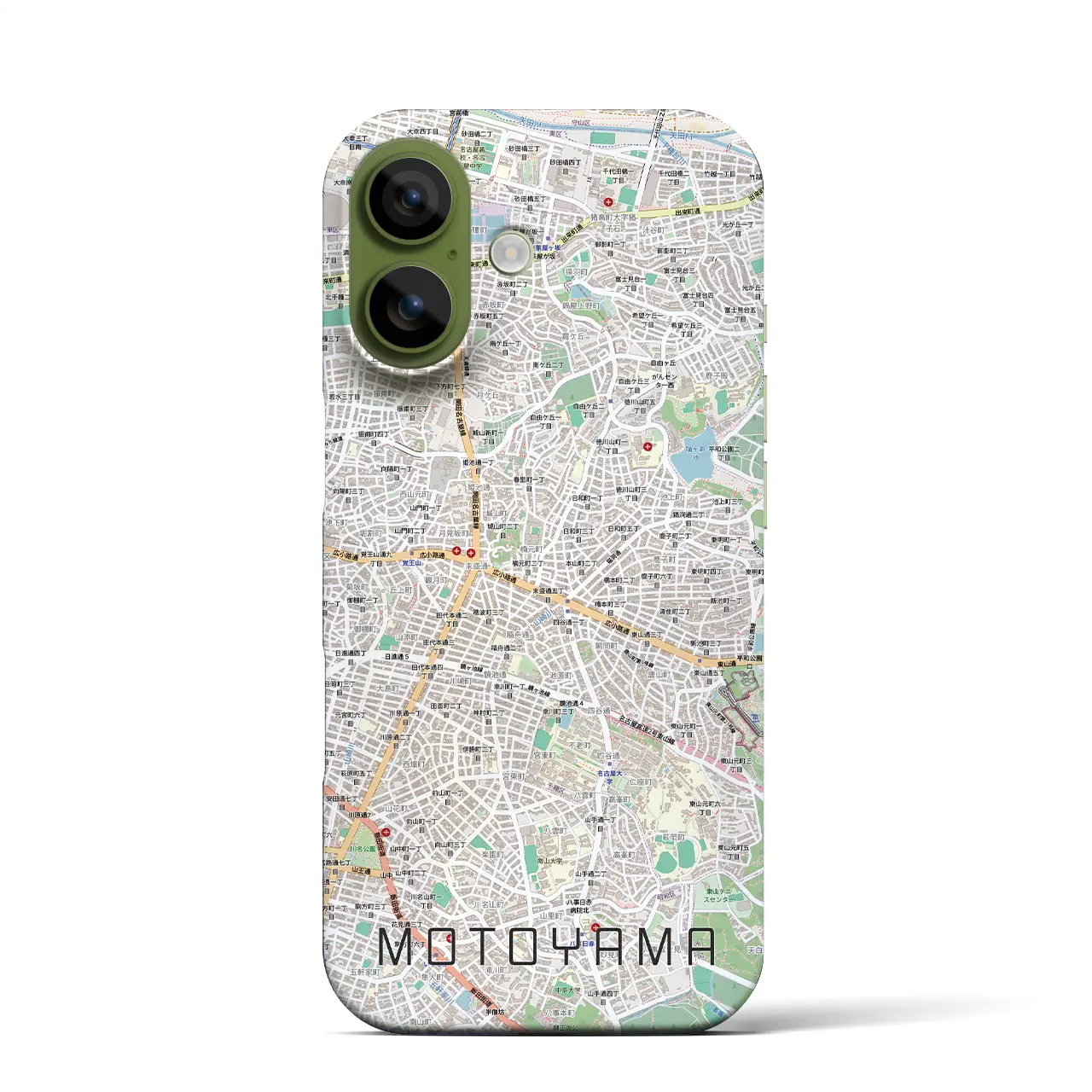 【本山（愛知県）】地図柄iPhoneケース（バックカバータイプ）
