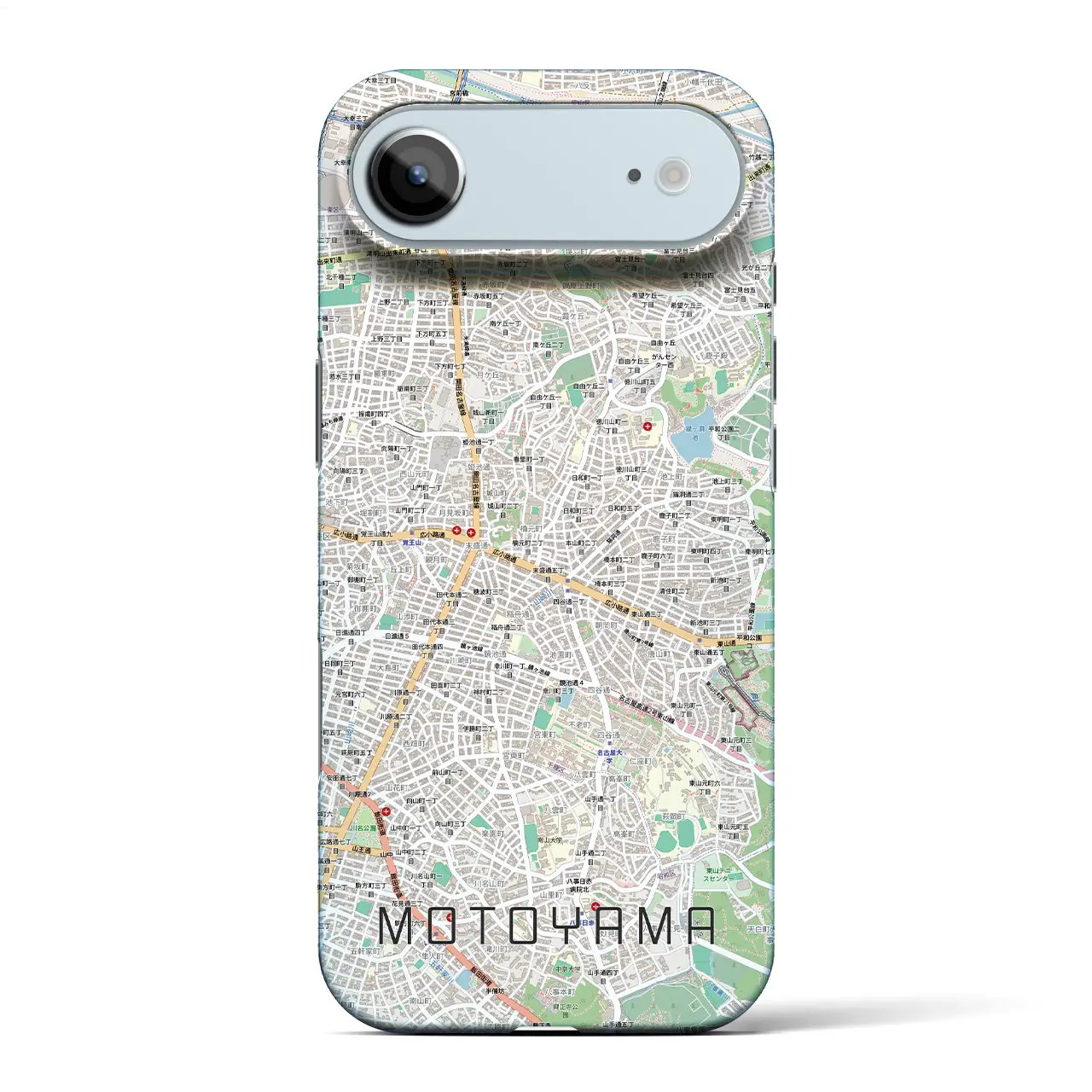 【本山（愛知県）】地図柄iPhoneケース（バックカバータイプ）