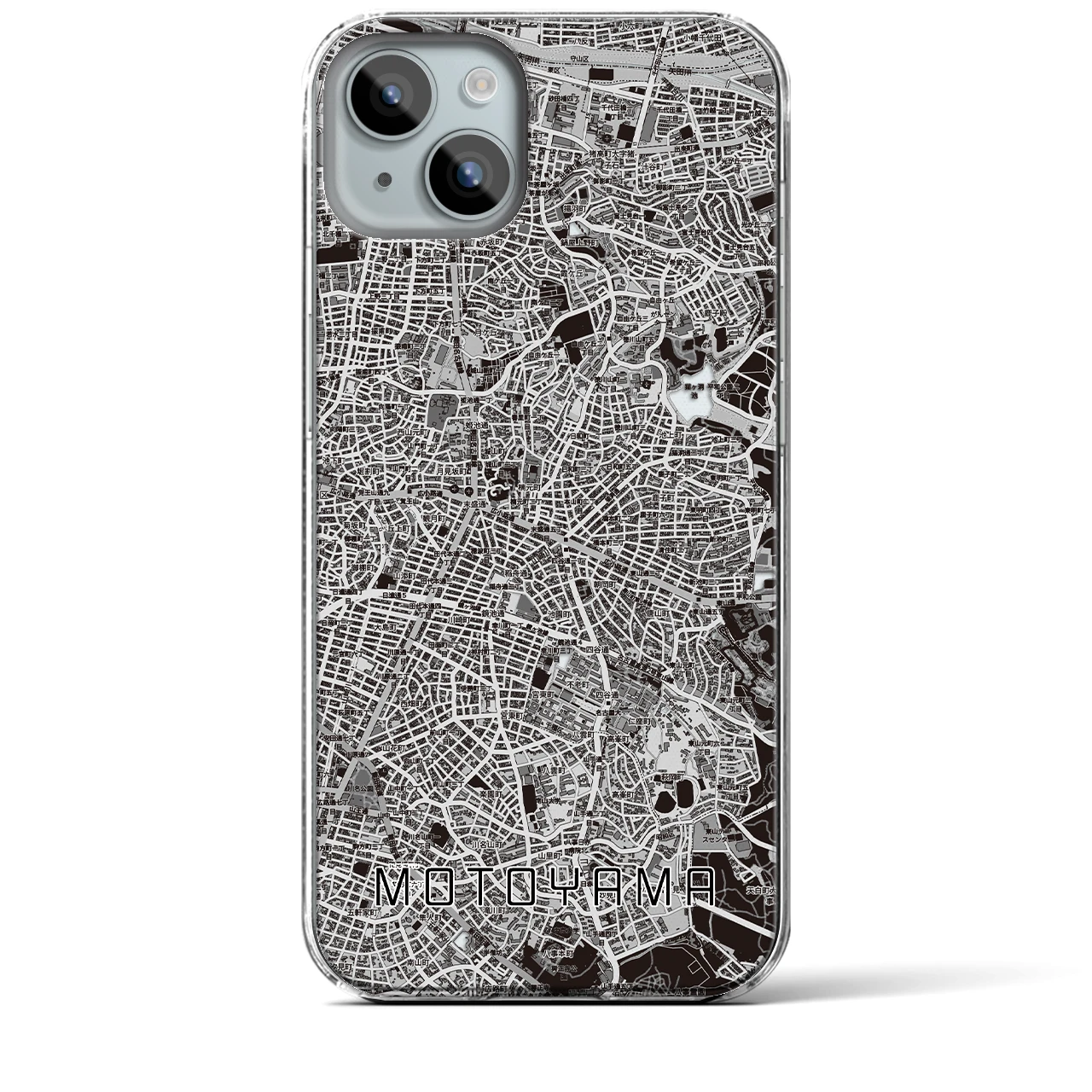 【本山（愛知県）】地図柄iPhoneケース（クリアタイプ）