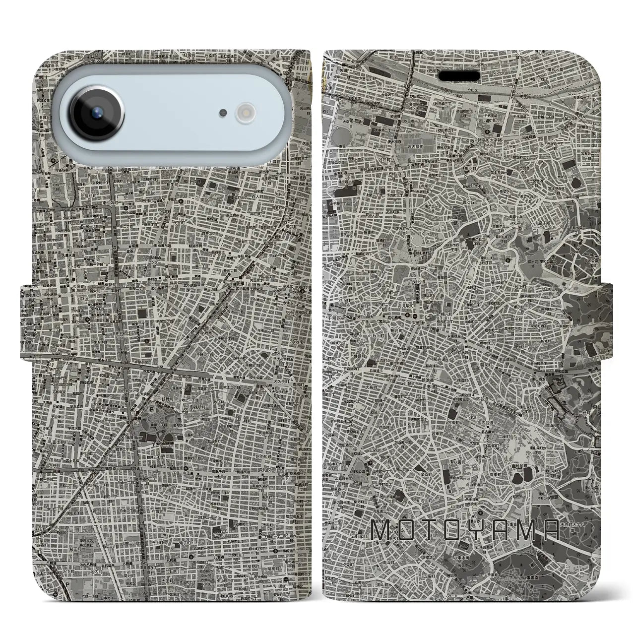 【本山（愛知県）】地図柄iPhoneケース（手帳タイプ）