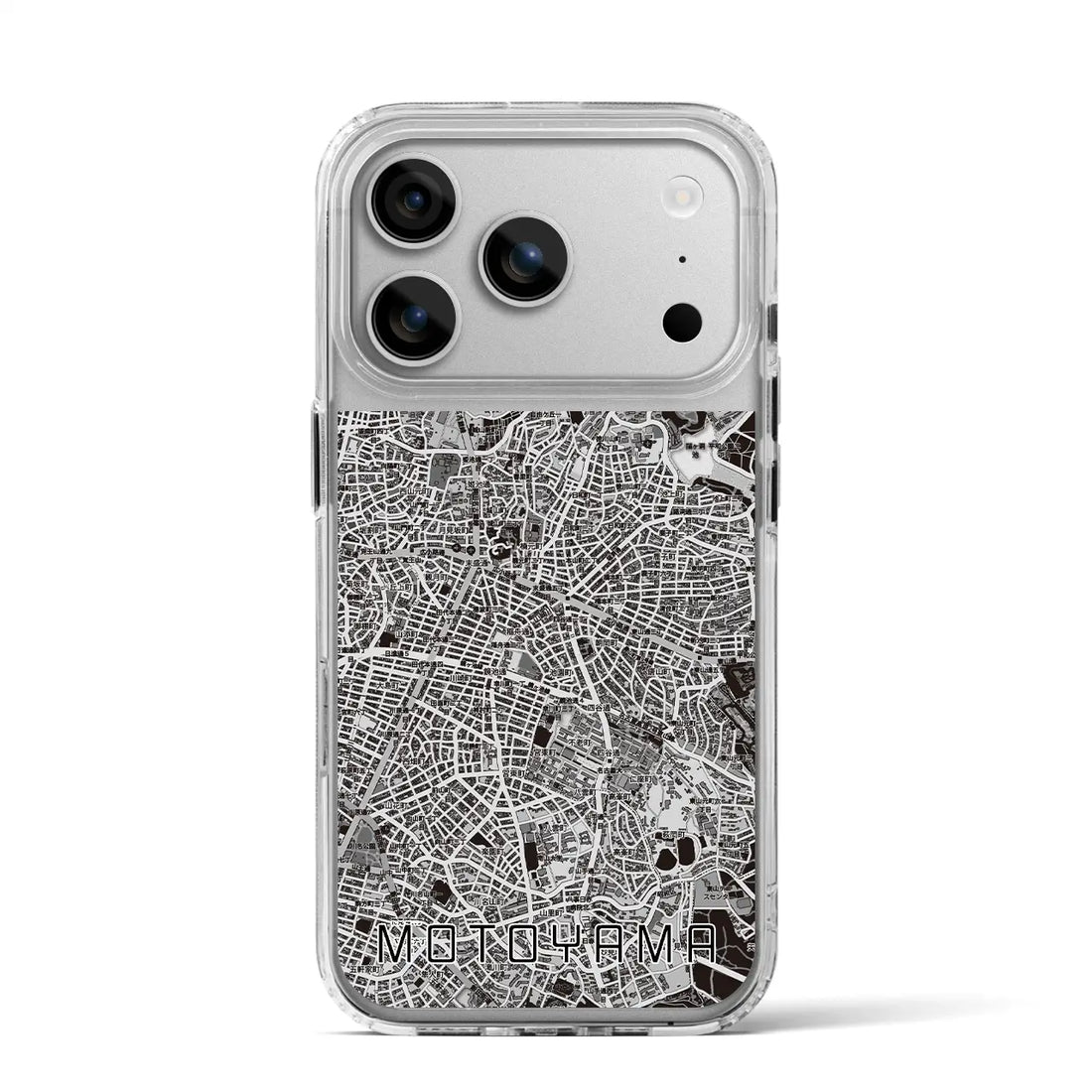 【本山（愛知県）】地図柄iPhoneケース（MagSafeタイプ）モノトーン・iPhone 17 Pro Max 用