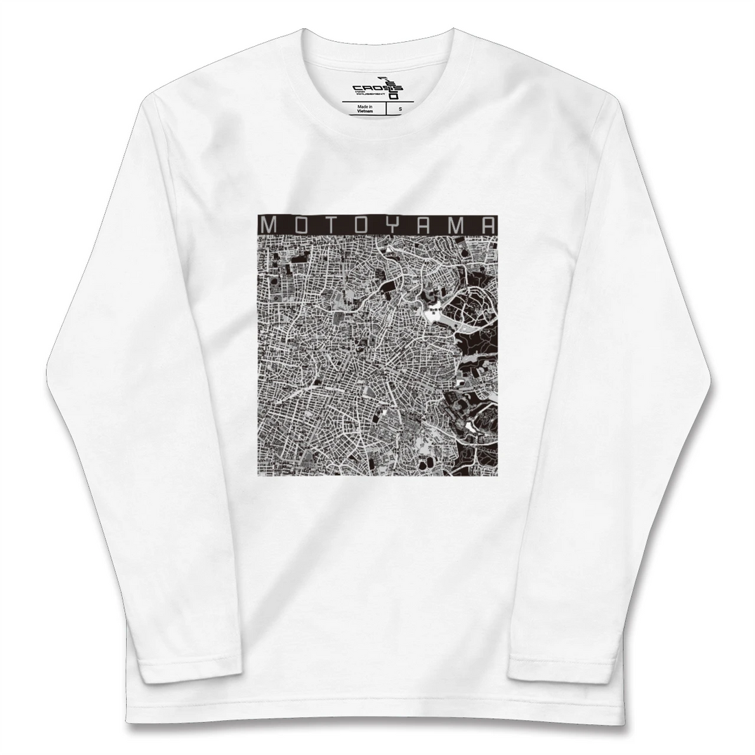 【本山（愛知県）（愛知県）】地図柄ロングスリーブTシャツ