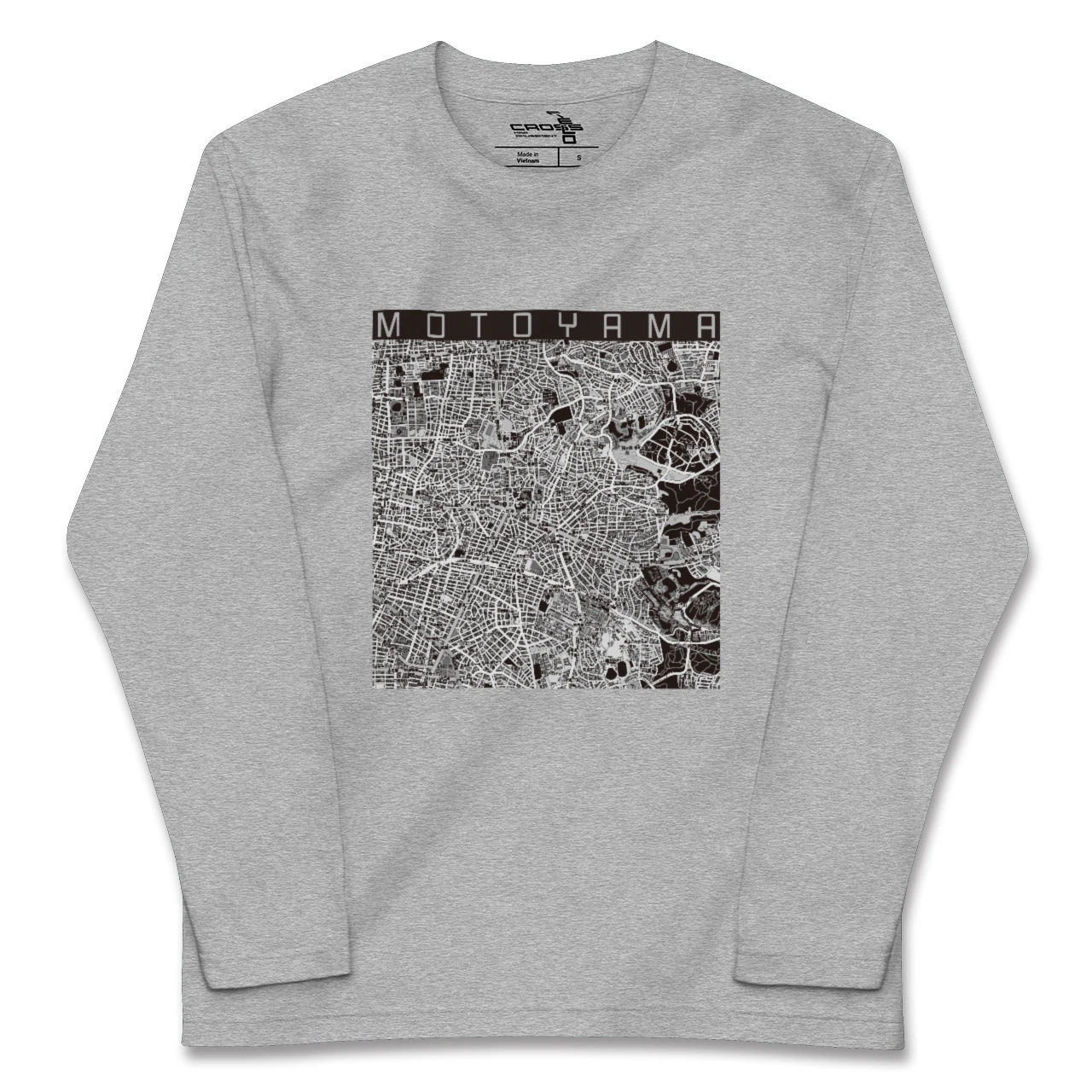 【本山（愛知県）（愛知県）】地図柄ロングスリーブTシャツ