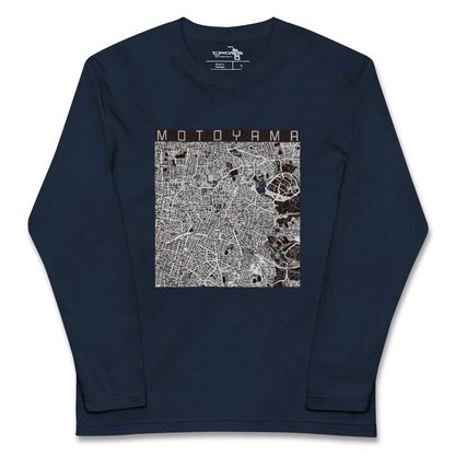 【本山（愛知県）（愛知県）】地図柄ロングスリーブTシャツ